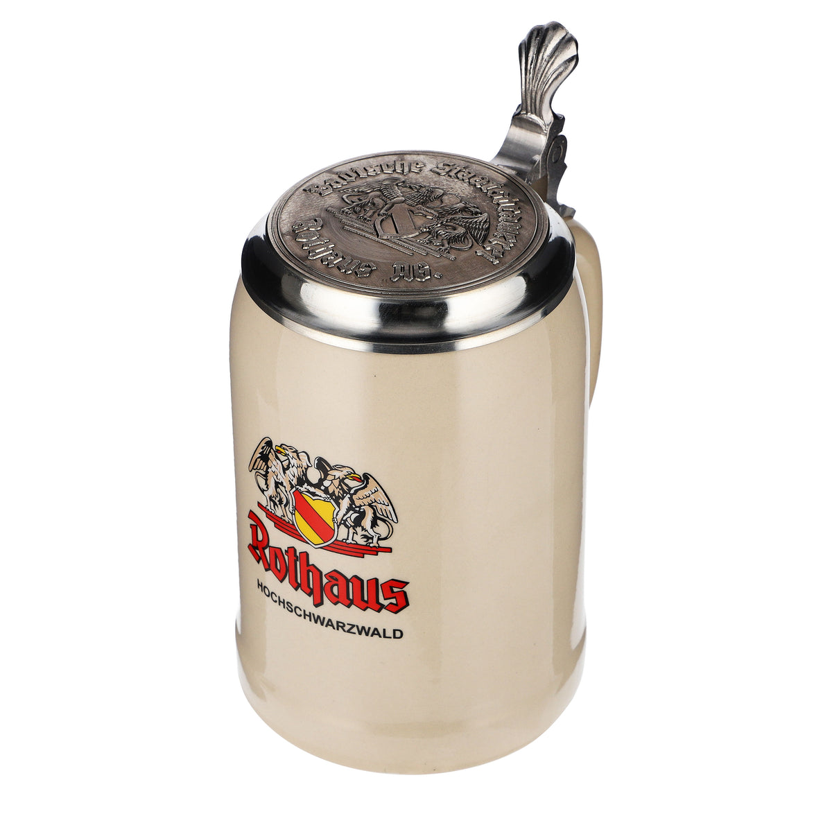 Bicchiere da birra Rothaus 0,5 l Brocca di terracotta con coperchio in peltro Bicchiere da collezione Seidel Rastal – Vista 7