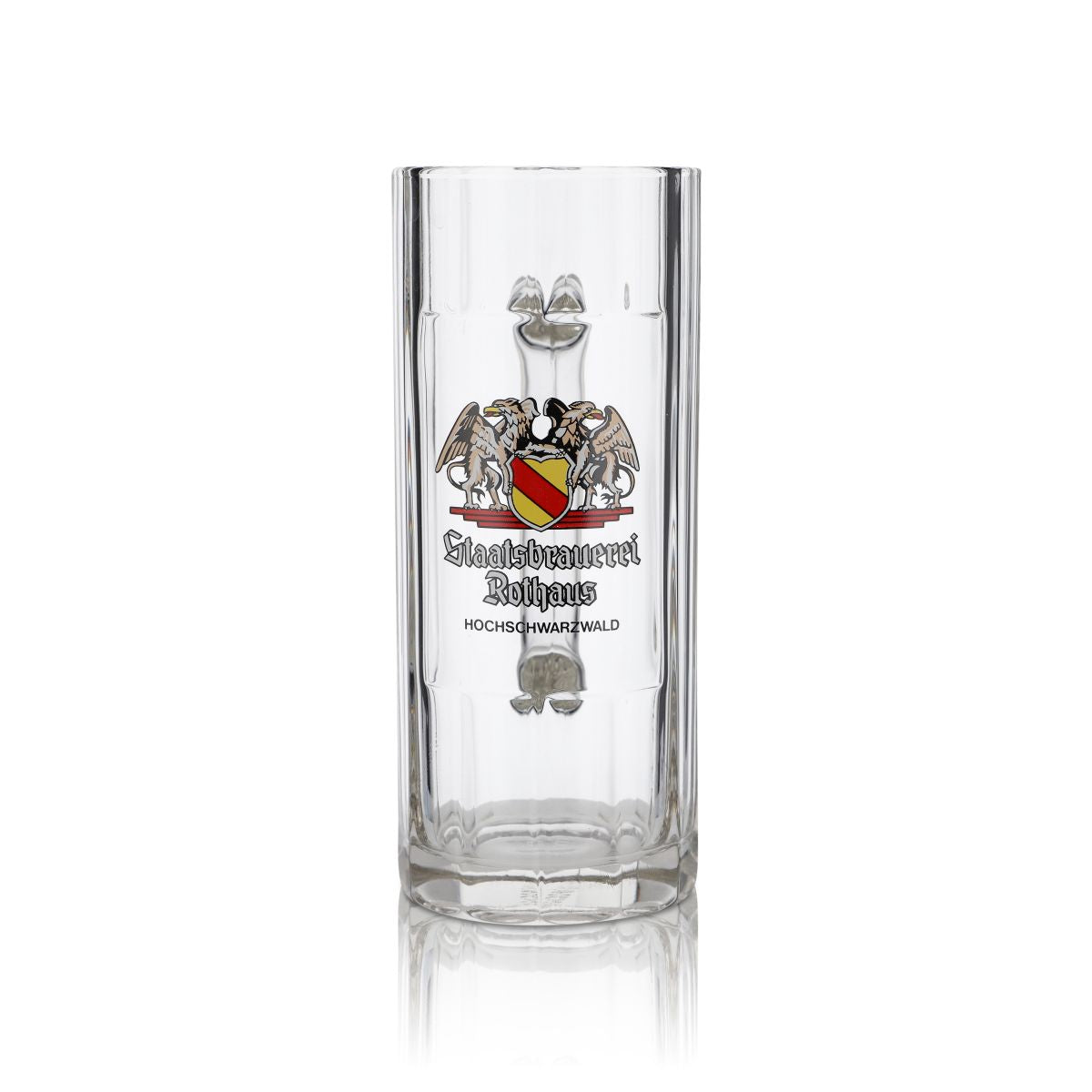 Boccale da birra Rothaus in vetro da 0,3 l, boccale Seidel, vetro sagomato, birrificio Baden, ristorazione