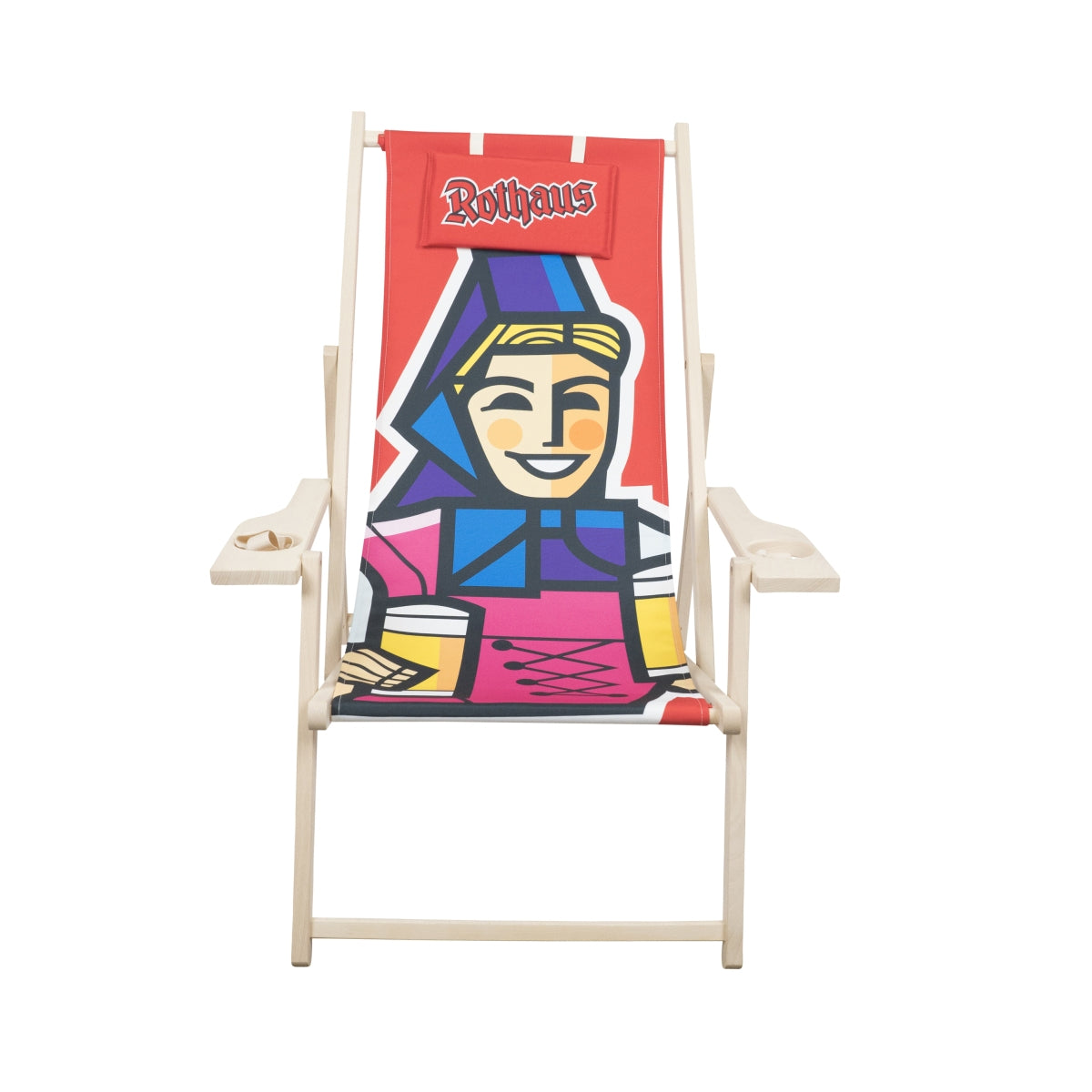 Rothaus Sedia a sdraio pieghevole da spiaggia, da giardino, da campeggio, mobile, sedia – Vista 2