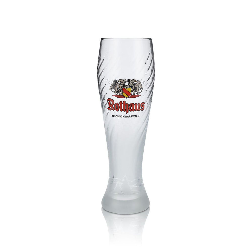 Bicchiere Rothaus per birra bianca 0,3 l Hefeweizen Pokal satinato design ghiacciato