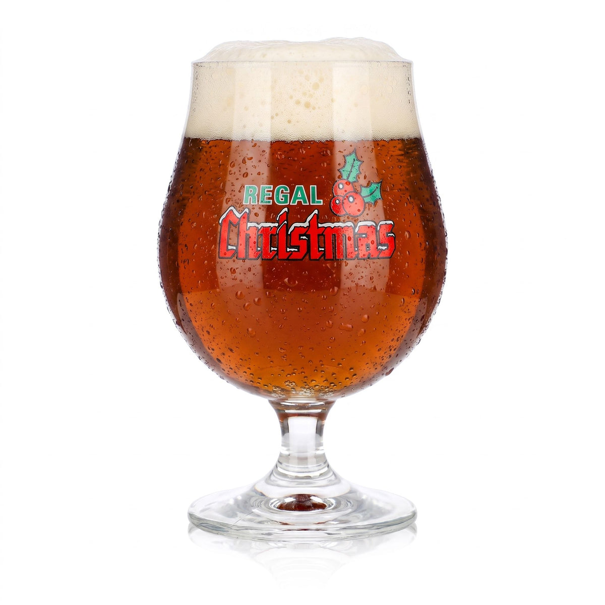 Bicchiere da birra stagionale da 0,25 l, a tulipano, bicchiere da birra natalizio, bicchiere a coppa