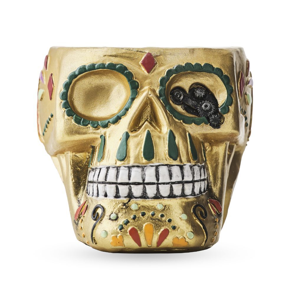 Salitos Posacenere Oro Teschio Skull Ashtray per bar e birrerie – Vista 2