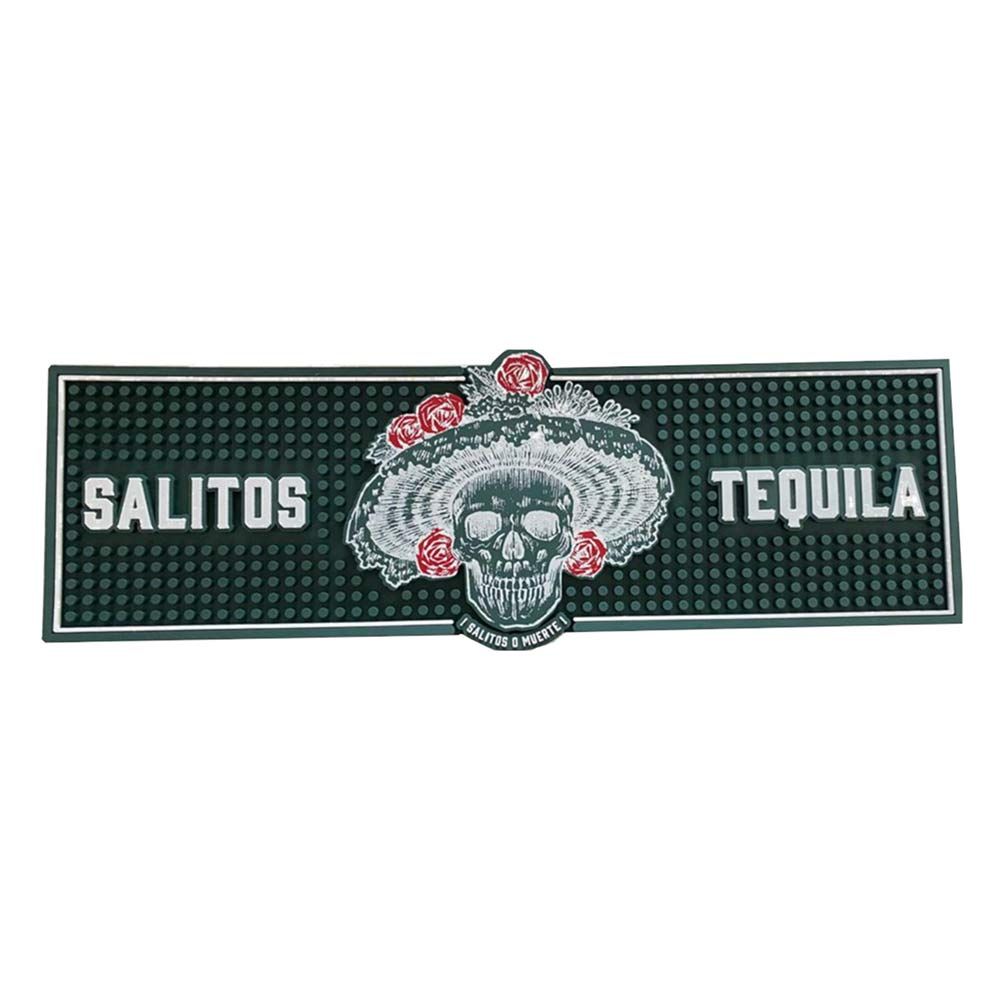 Salitos Tappetino per birra 50x16 cm verde Tequila Tappetino scolapiatti Runner XL Bar