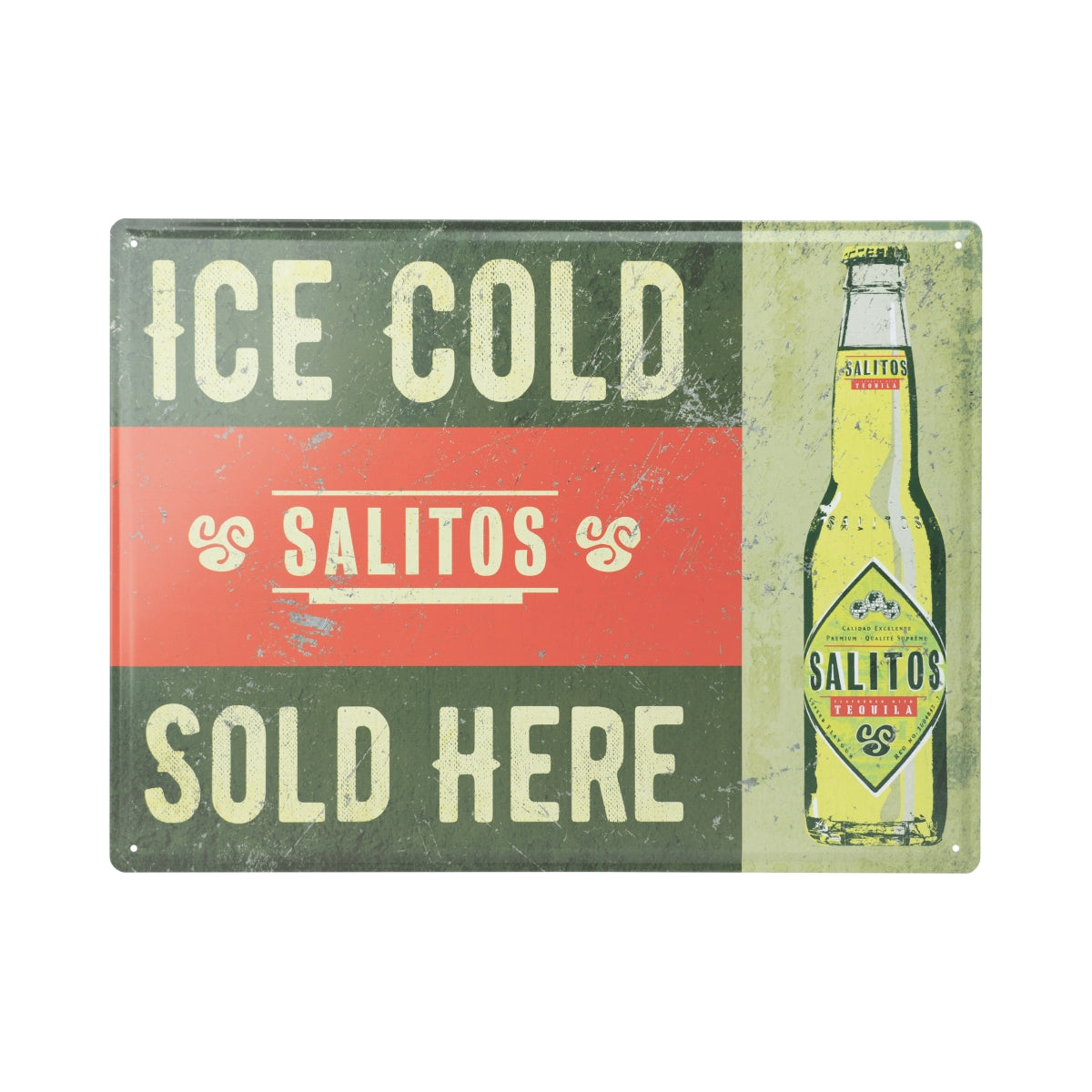 Salitos Birra Targhetta in metallo 40x30 cm "Ice Cold Sold Here" Cartello pubblicitario da parete – Vista 3