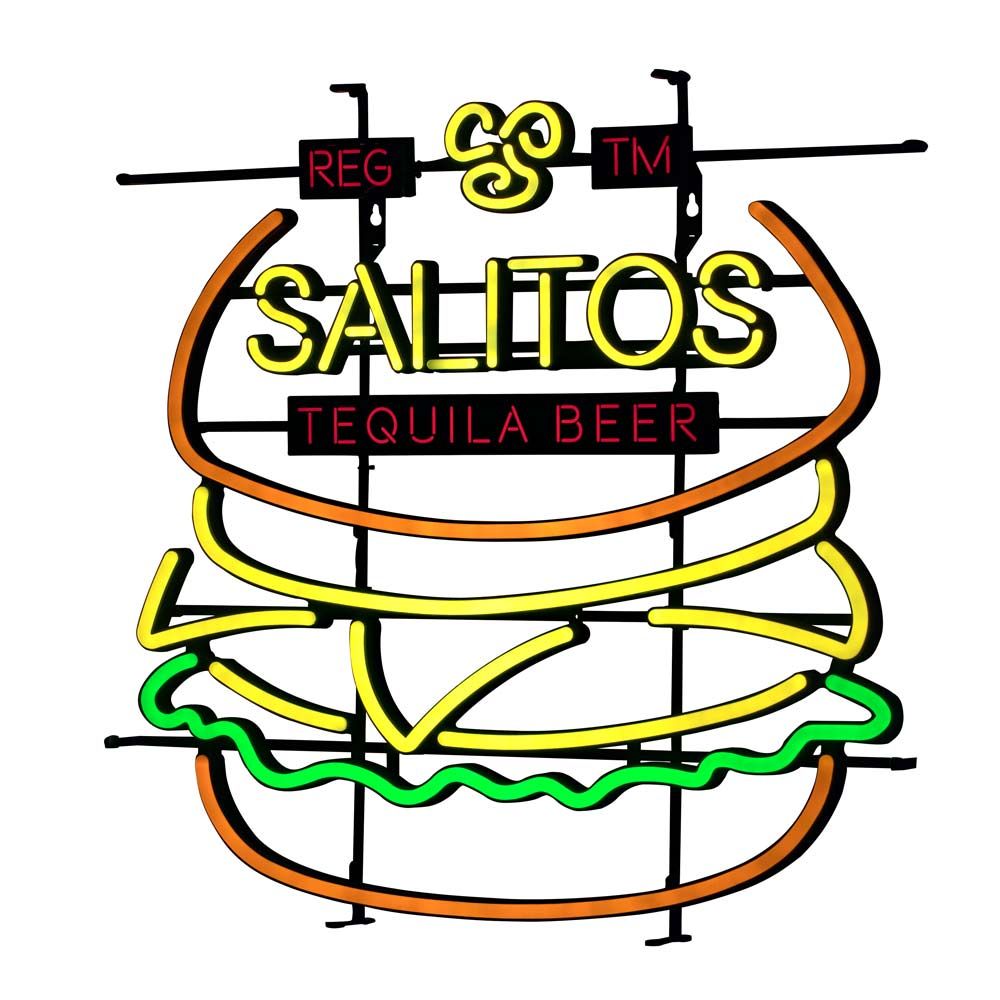 Insegna luminosa Salitos LED Neon Sign Burger Indoor Dimmerabile Display Decorativo – Vista 3
