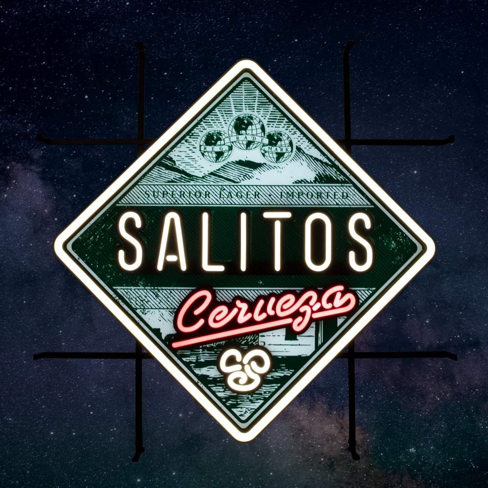 Insegna luminosa Salitos LED Neon Sign Cerveza per interni, dimmerabile, decorativa