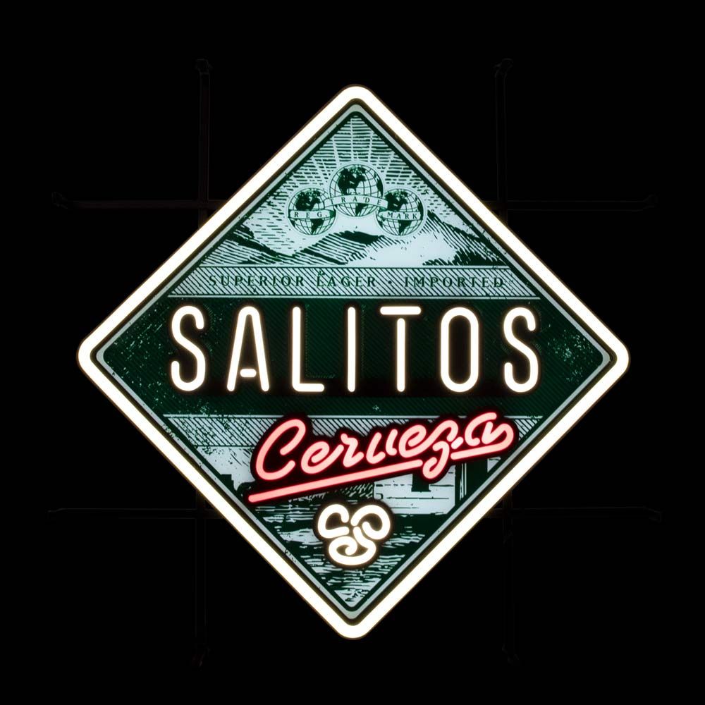 Insegna luminosa Salitos LED Neon Sign Cerveza per interni, dimmerabile, decorativa – Vista 2