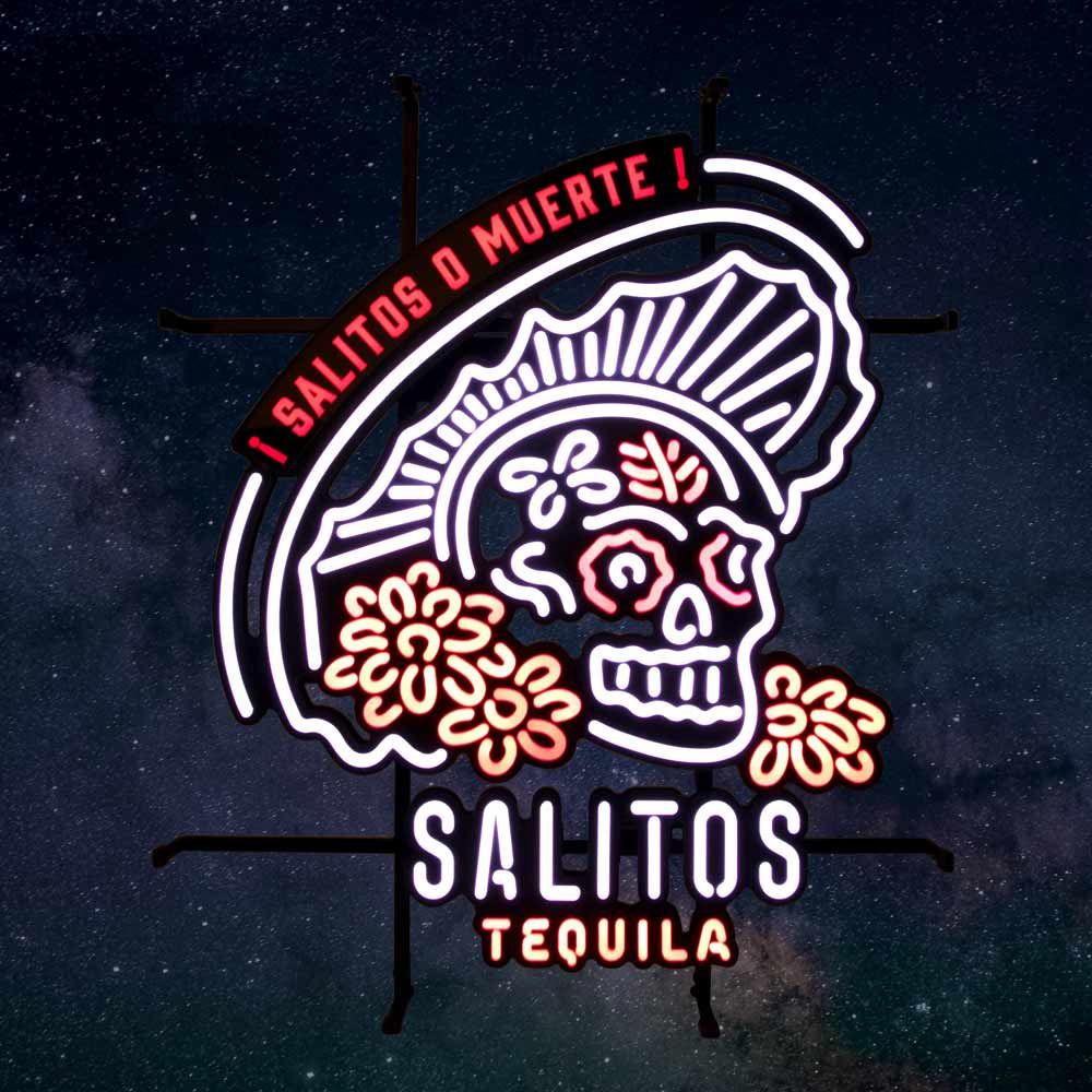 Insegna luminosa Salitos LED Neon Sign Muerte per interni, dimmerabile, display decorativo