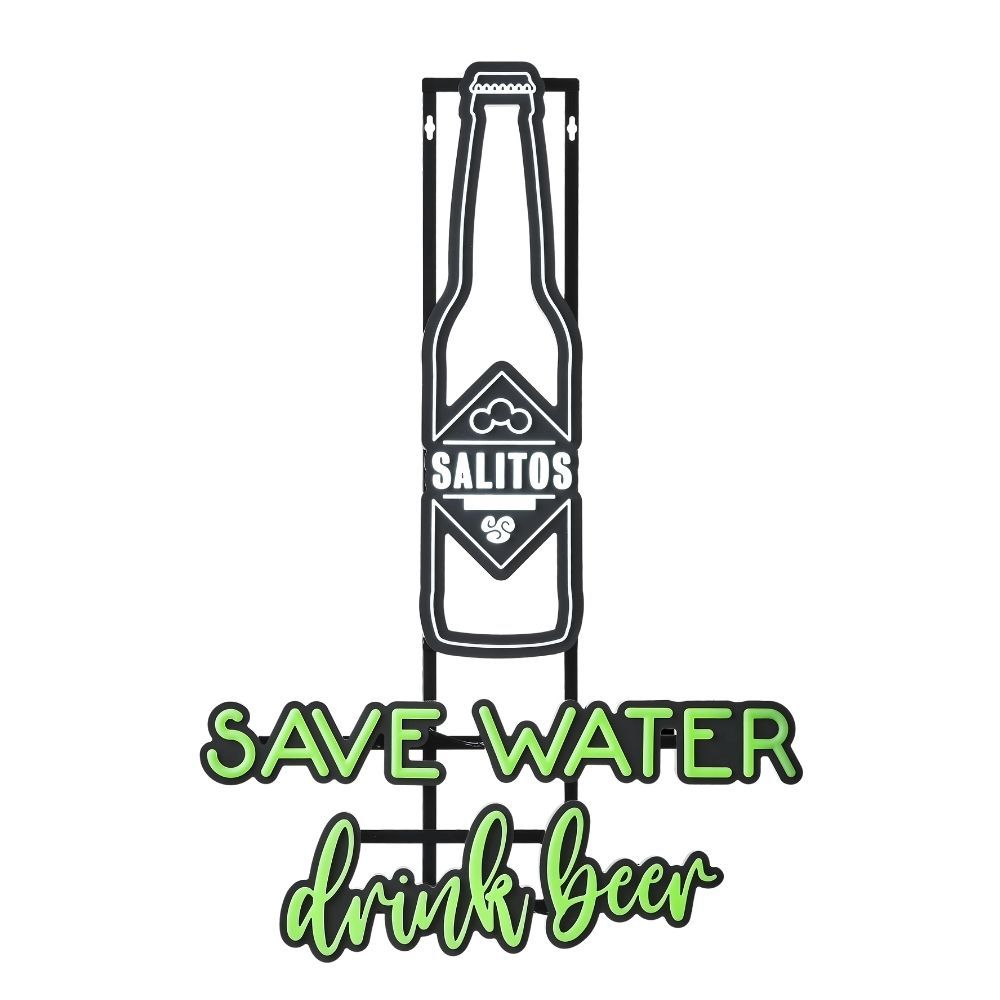 Insegna luminosa Salitos LED Sign Save Water Drink Beer Merchandise MBG Decorazione – Vista 2