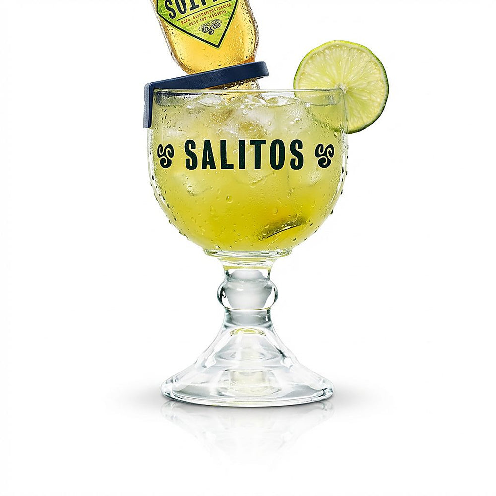 Salitos Salrita Bicchiere 0,6 l - Cocktail Longdrink Aperitivo - incl. clip in vetro vero