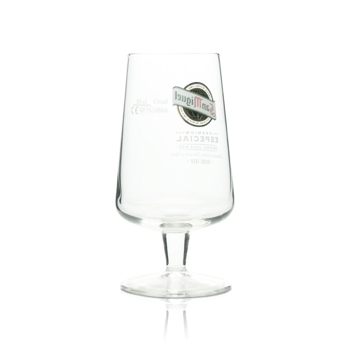 Bicchiere da birra San Miguel 0,3 l Pokal Especial 1890 Crisal Bicchieri tulipano Copas Beer – Vista 2