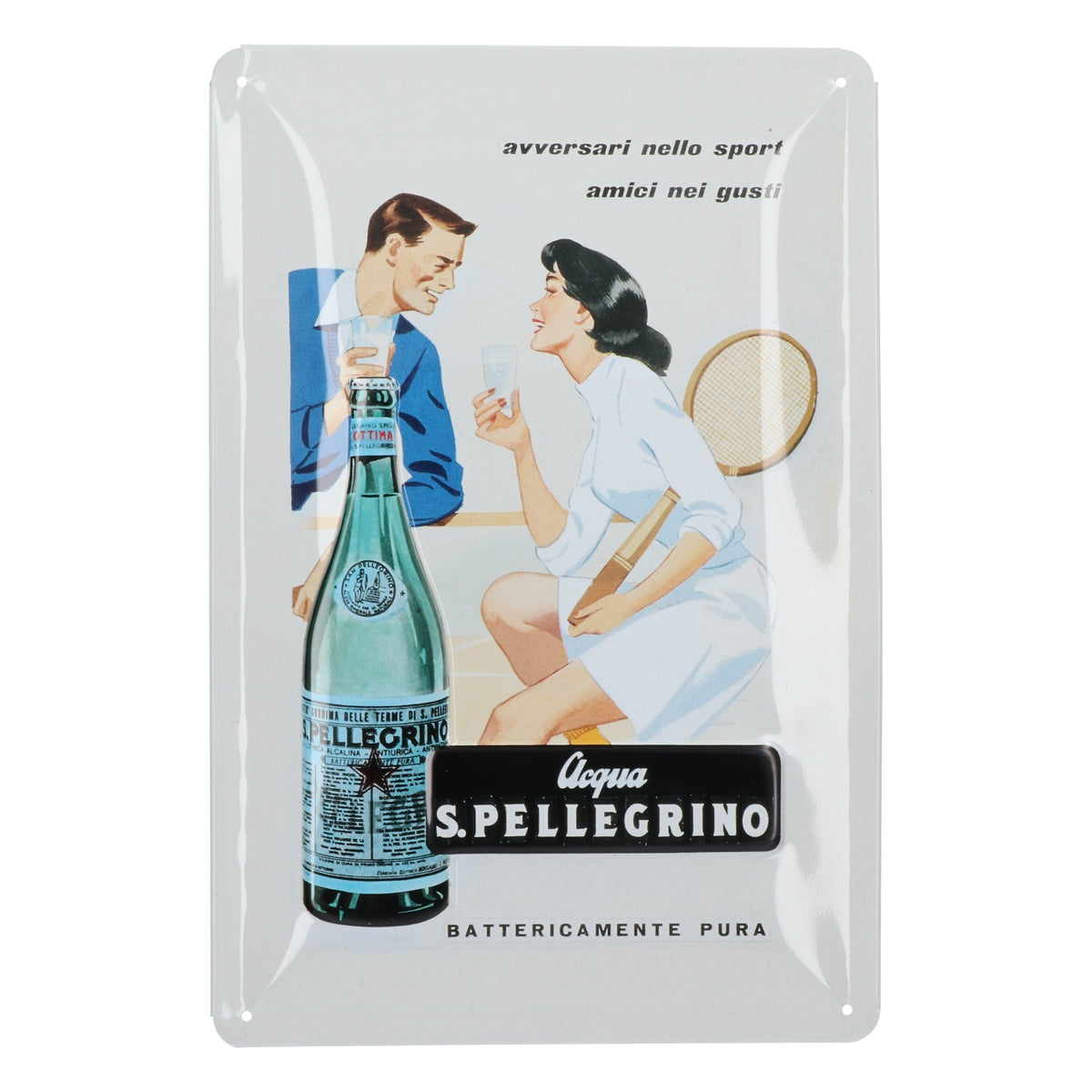 San Pellegrino Targhetta in lamiera 30x20 cm Targhetta da parete Decorazione da parete Targhetta pubblicitaria Merchandising