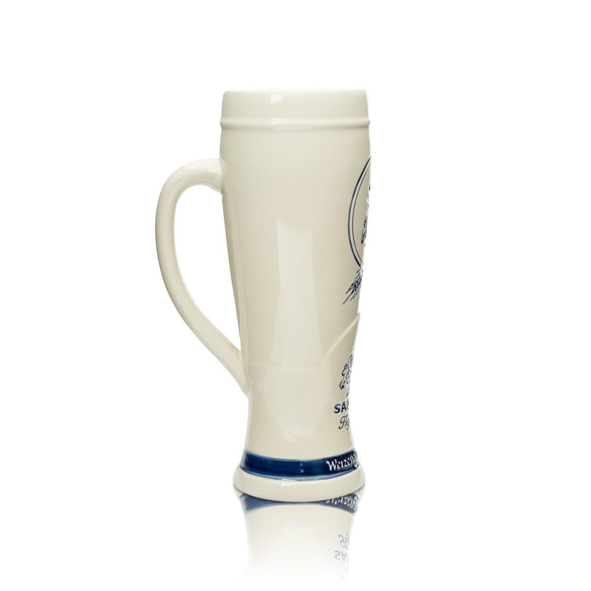 Bicchiere da birra Sanwald 0,5 l Birra bianca Rilievo in argilla "Ciclista" Lievito di frumento Bicchieri da birra Brocca – Vista 2