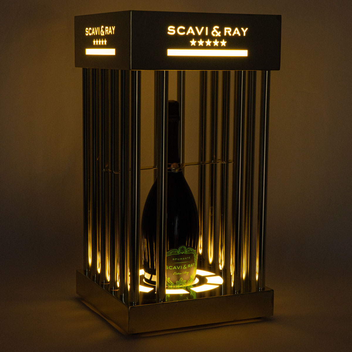 Scavi Ray Glorifier Espositore per bottiglie luminoso a LED Bottle Cage MBG – Vista 6