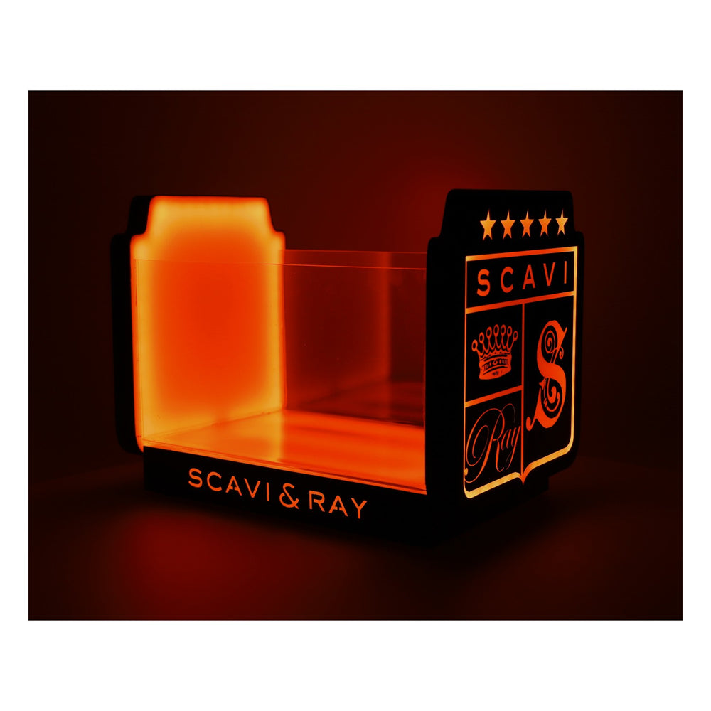 Scavi & Ray LED Raffredda bottiglie di spumante Batteria ricaricabile incl. alimentatore Ice Bucket Illuminata nero trasparente