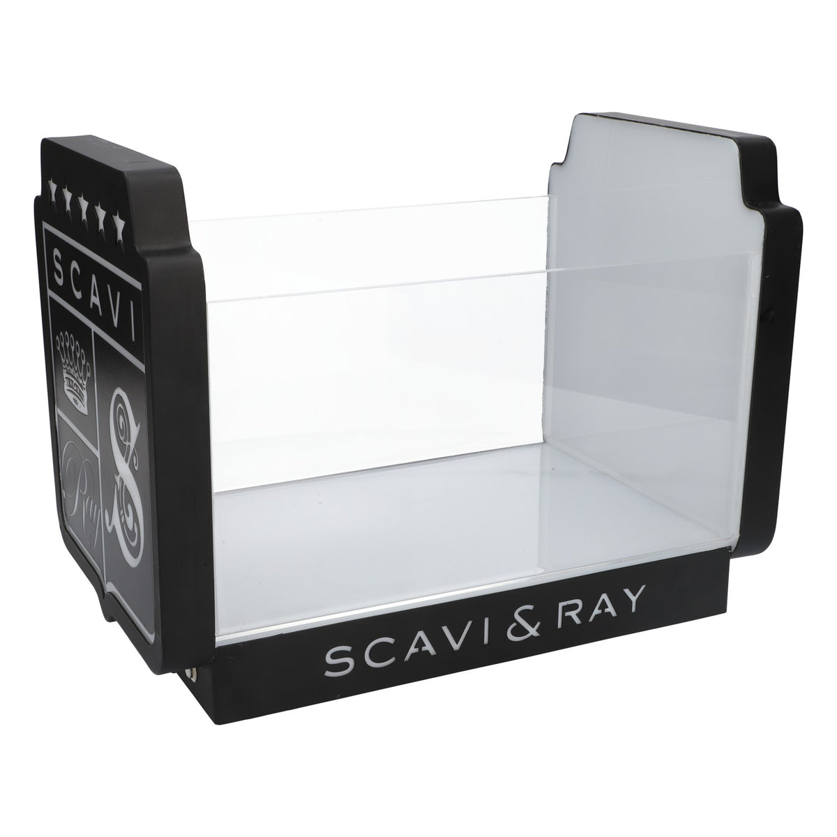 Scavi & Ray LED Raffredda bottiglie di spumante Batteria ricaricabile incl. alimentatore Ice Bucket Illuminata nero trasparente – Vista 2