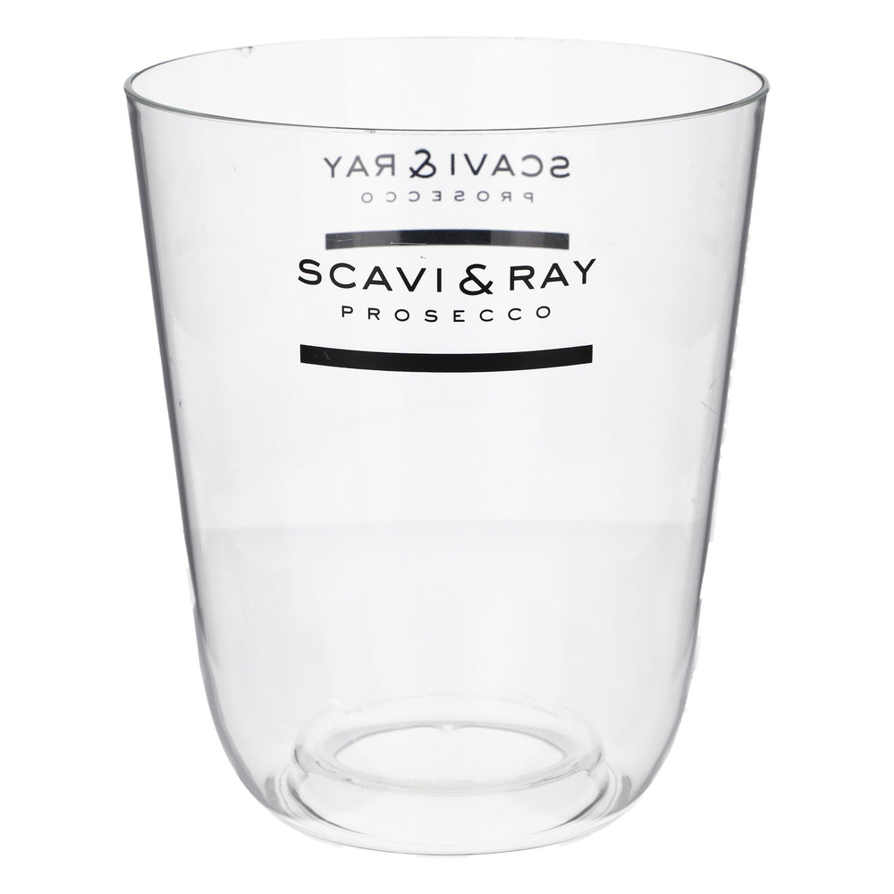 Scavi & Ray: refrigeratore per bottiglie di spumante con contenitore per cubetti di ghiaccio, senza LED, nuovo, in plastica