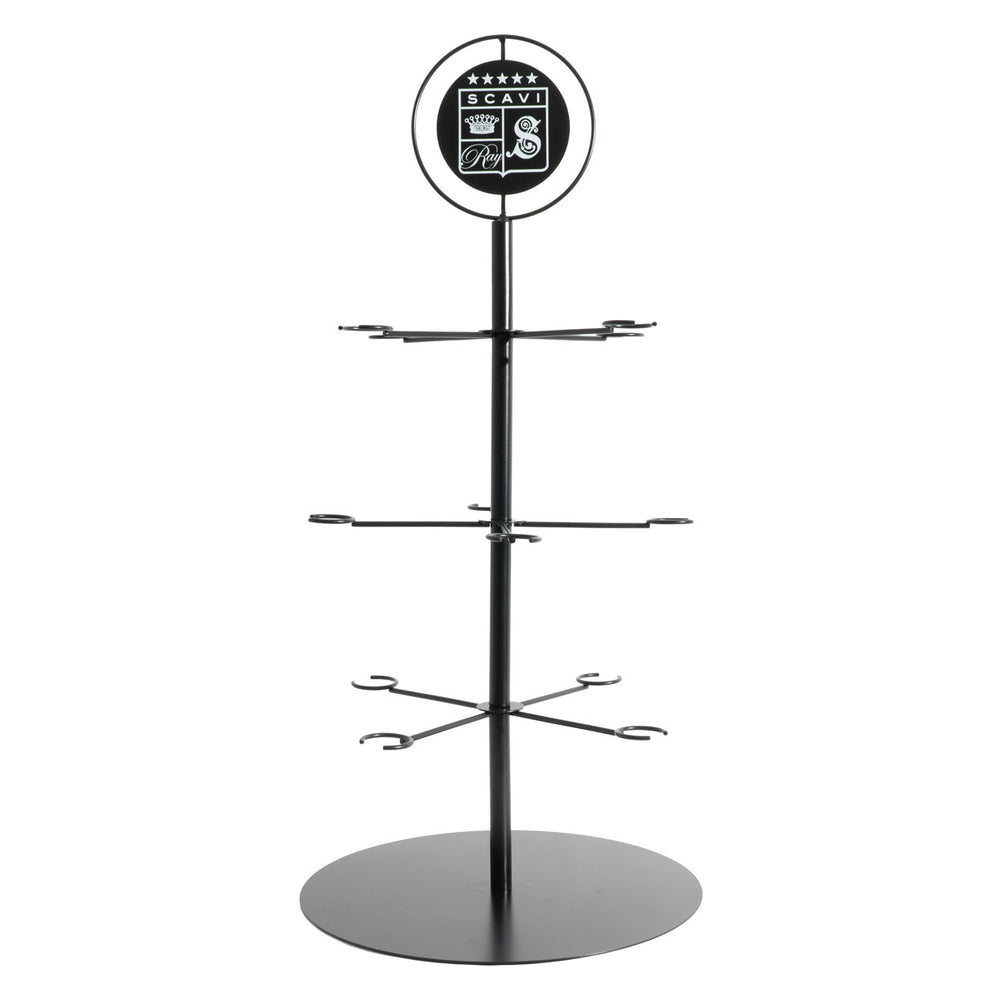 Scavi & Ray Bicchieri da spumante in legno nero 12 bicchieri con supporto Serving Tree