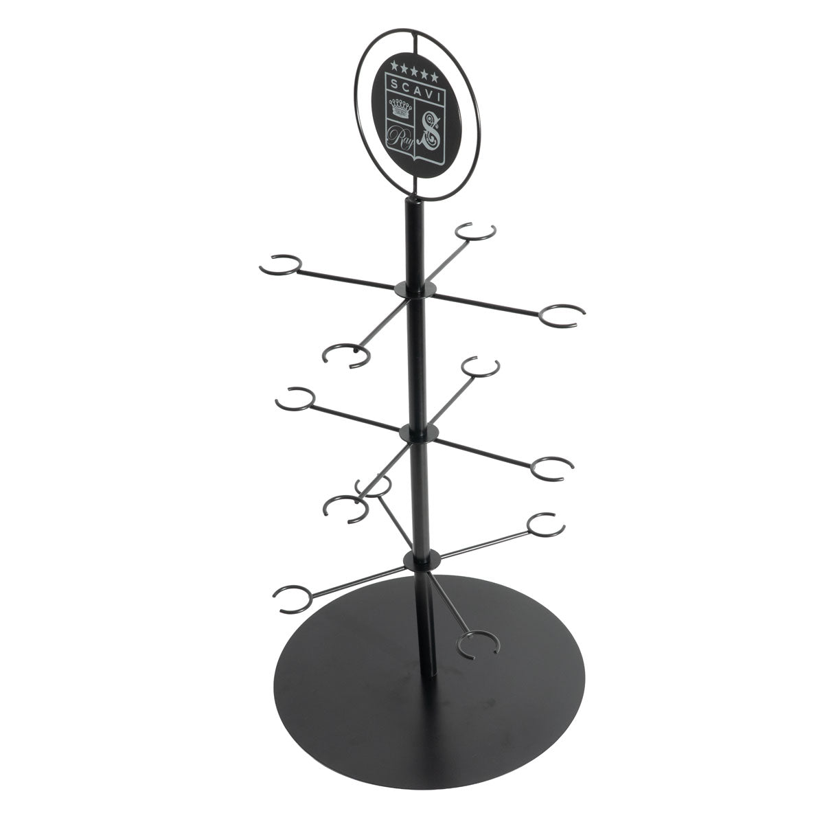 Scavi & Ray Bicchieri da spumante in legno nero 12 bicchieri con supporto Serving Tree – Vista 7