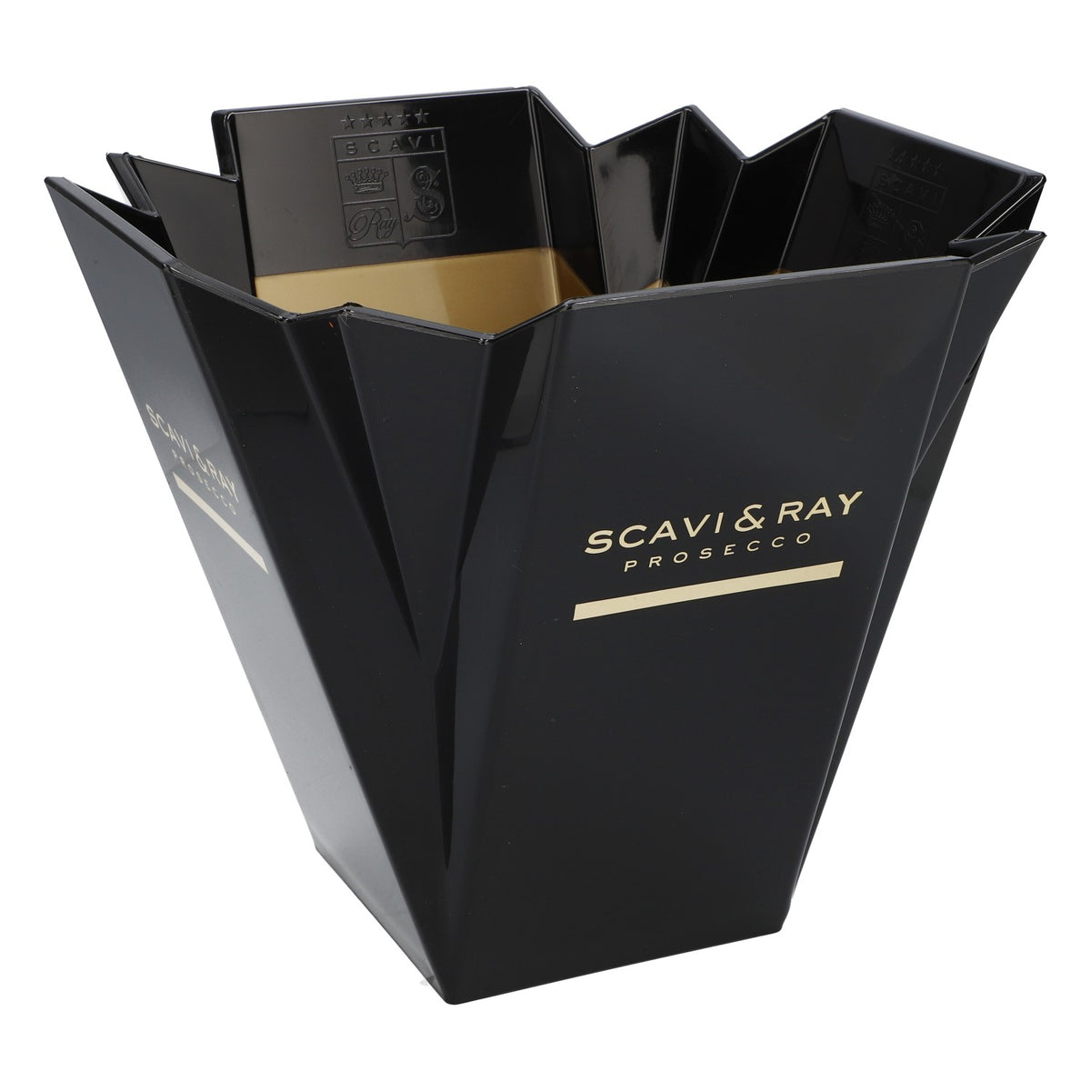 Scavi & Ray Raffredda bottiglie Raffredda bottiglie singolo Nero/oro piegato Treviso – Vista 3