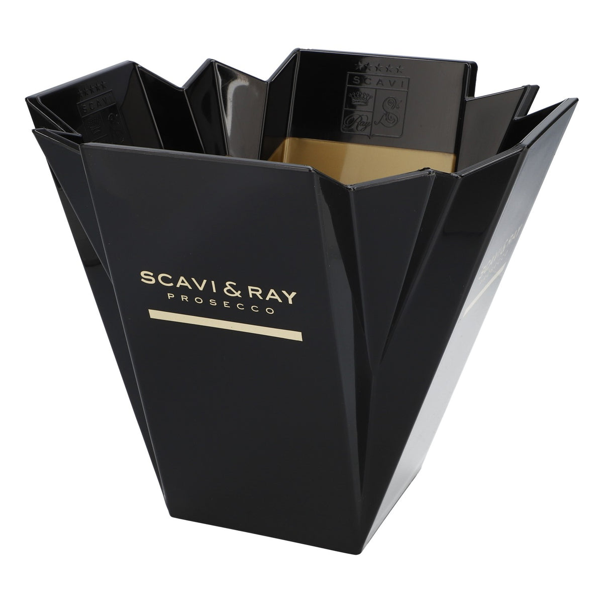 Scavi & Ray Raffredda bottiglie Raffredda bottiglie singolo Nero/oro piegato Treviso – Vista 4