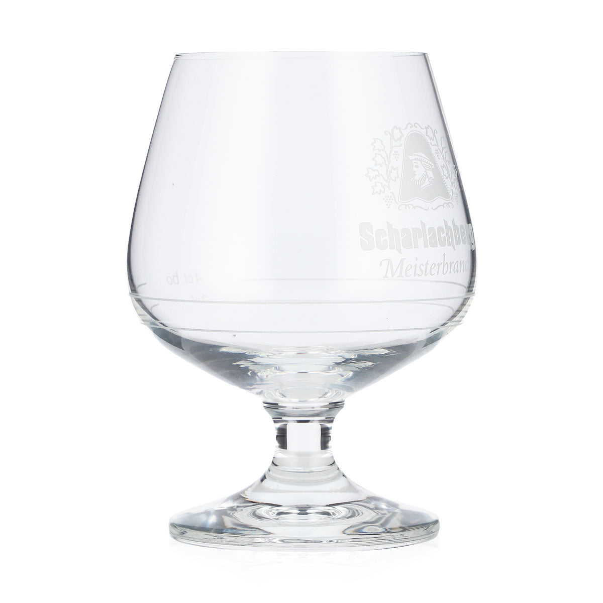 Bicchiere da cognac Scharlachberg 0,15 l Schwenker Meisterbrand logo bianco Böckling – Vista 2