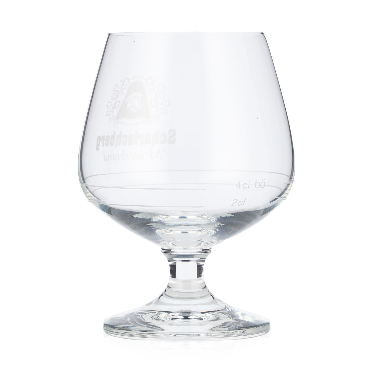 Bicchiere da cognac Scharlachberg 0,15 l Schwenker Meisterbrand logo bianco Böckling – Vista 3