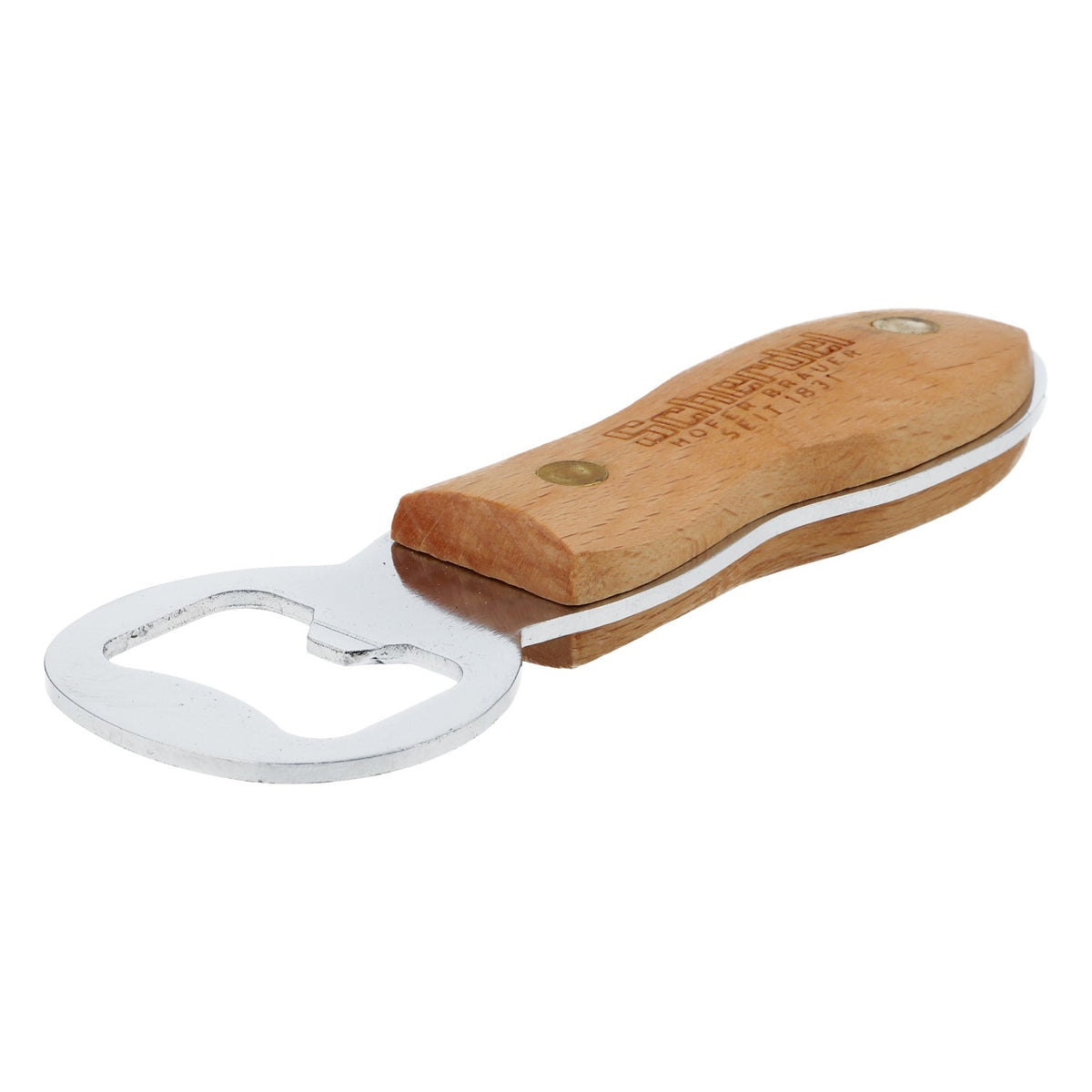 Apribottiglie retrò per birra Scherdel in legno
