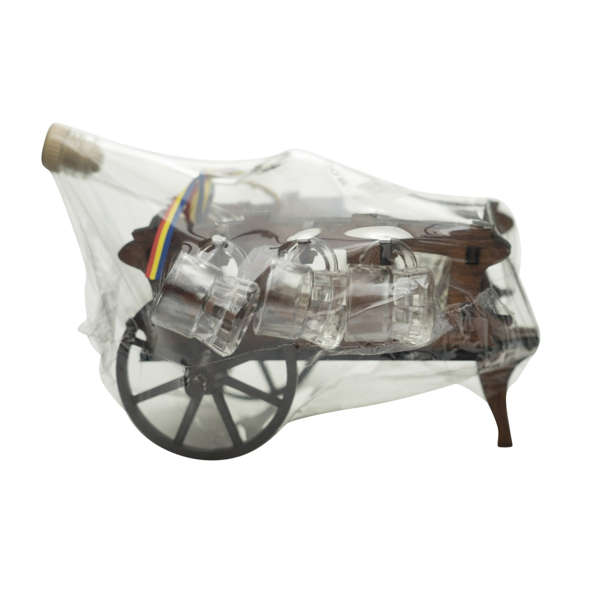 Carrozza da liquore Romania Romania incl. 1 bottiglia 6 bicchieri decorativi Regalo Kurze – Vista 2