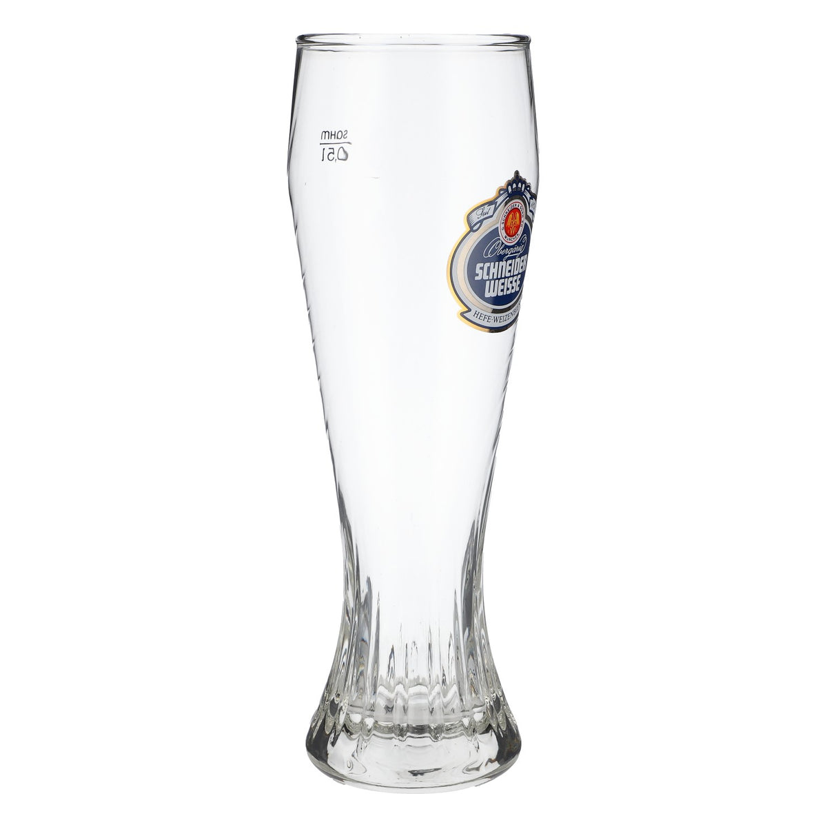Bicchiere da birra Schneider Weisse 0,5 l Bicchieri Coppa Logo singolo Birra di frumento con lievito – Vista 2