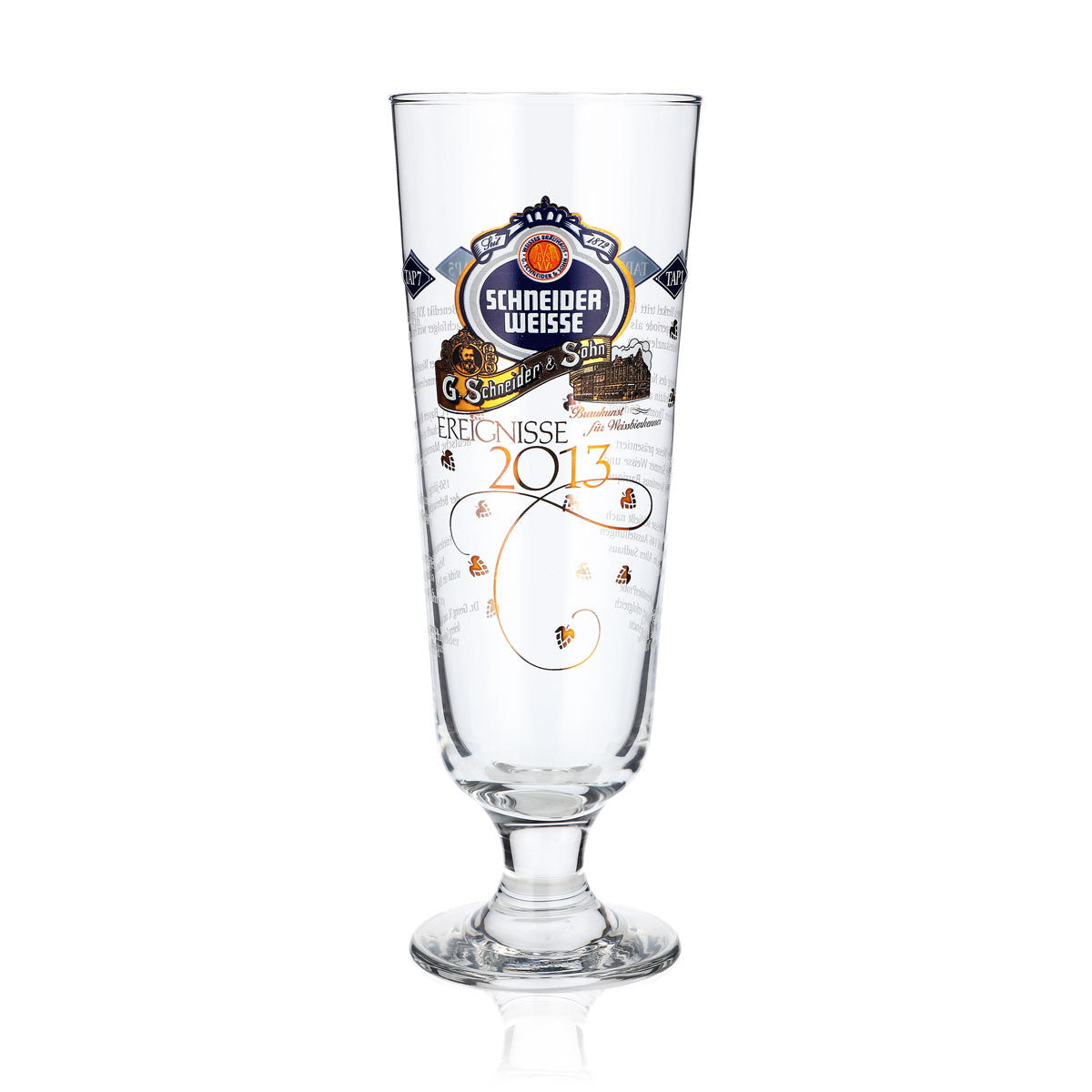 Bicchiere da birra Schneider Weisse da 0,5 l, modello "Ereignisse 2013", color crema