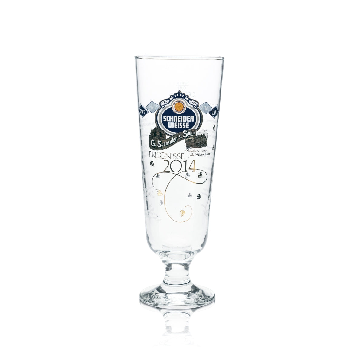 Bicchiere da birra Schneider Weisse 0,5 l calice tulipano Eventi 2014 Edizione