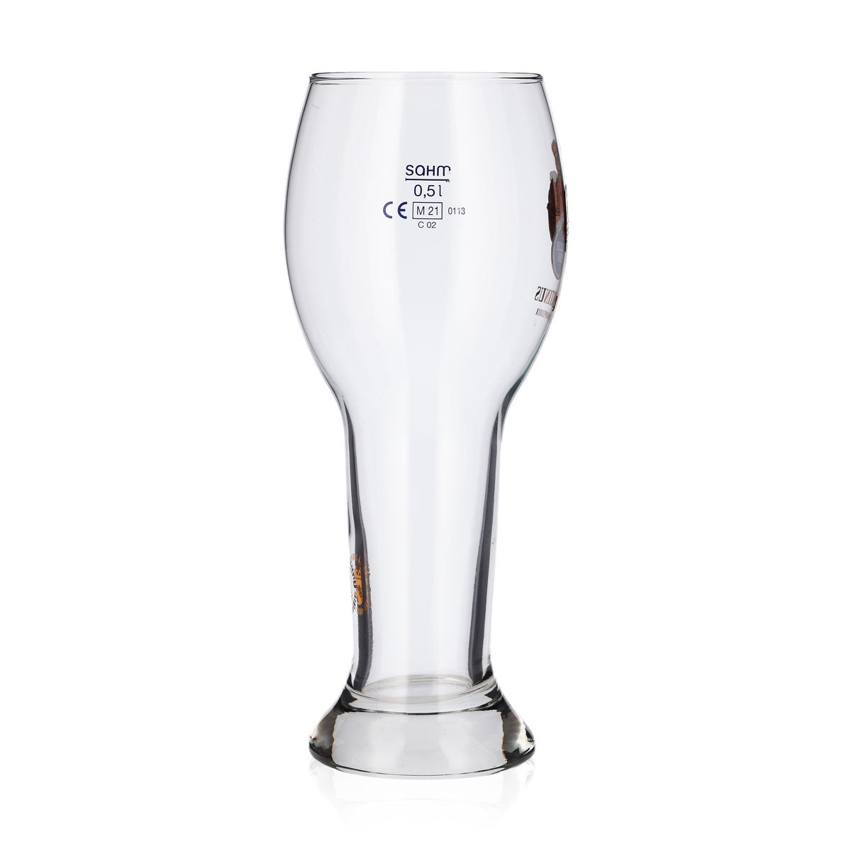 Bicchiere da birra Schneider Weisse da 0,5 l, bicchiere da birra di frumento, forma bombata, Aventinus Sahm – Vista 3