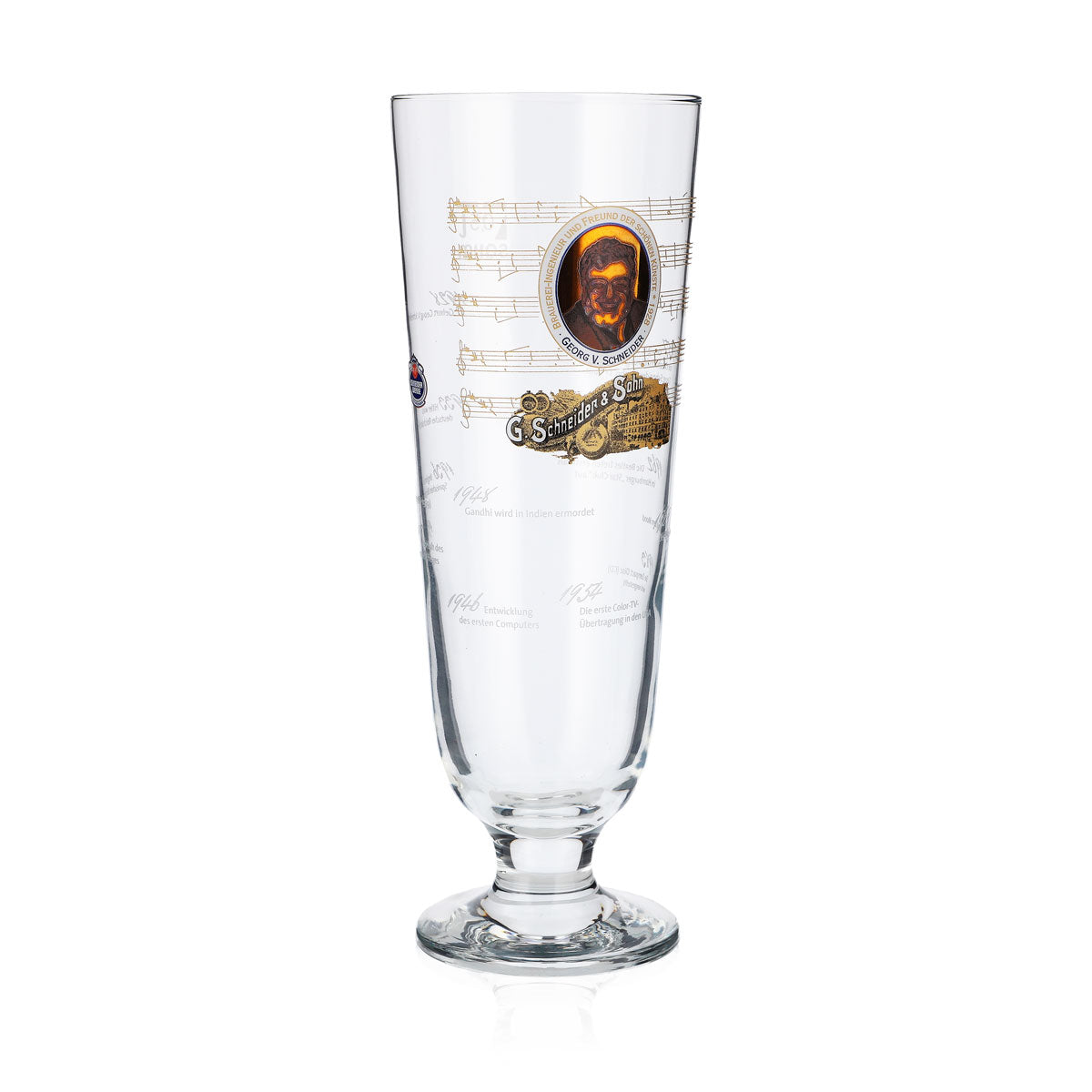 Bicchieri da birra Schneider Weisse 0,5 l, edizione speciale Georg V Sahm – Vista 2