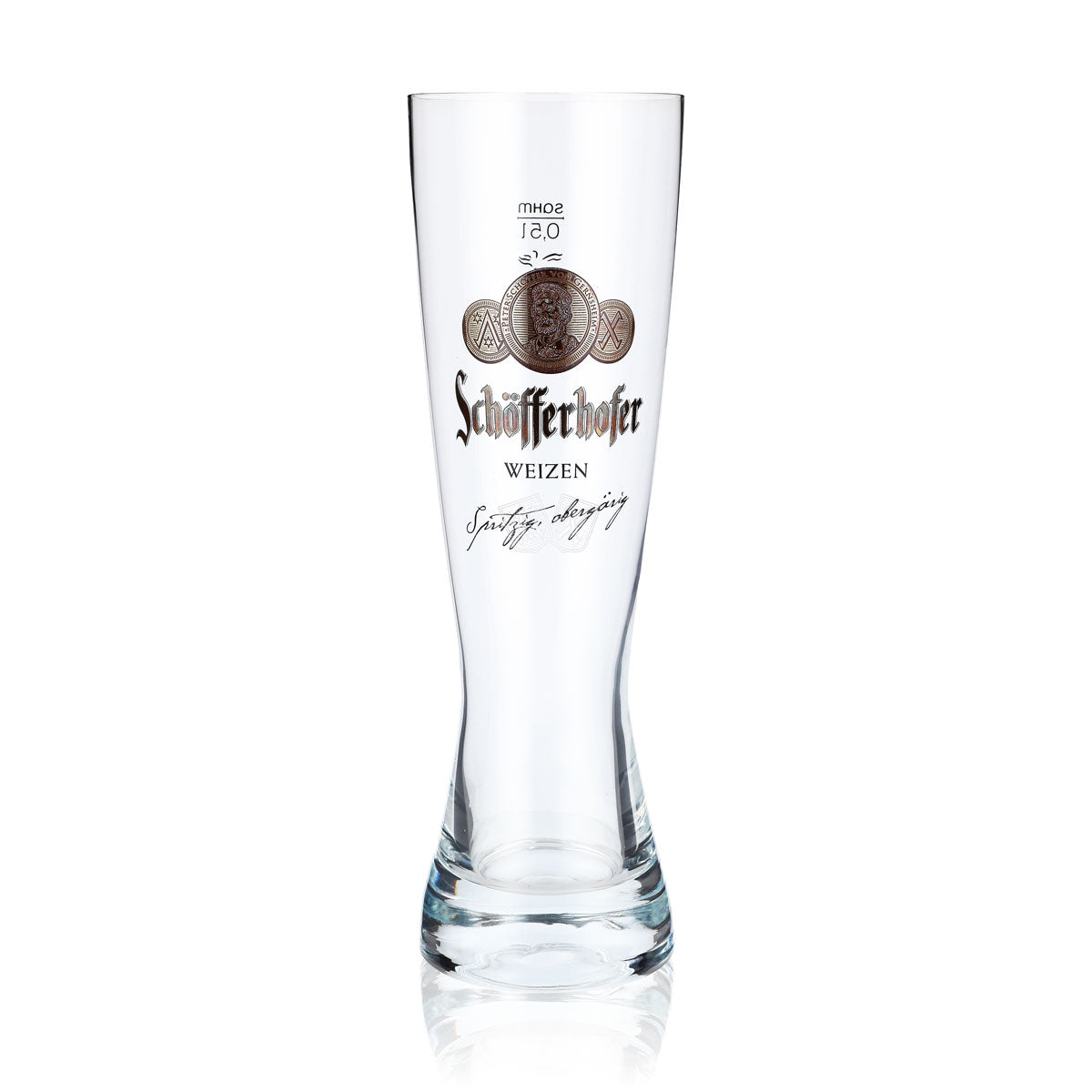 Bicchiere da birra Schöfferhofer Bicchieri da birra bianca 0,5 l Coppa Platino Logo Sahm
