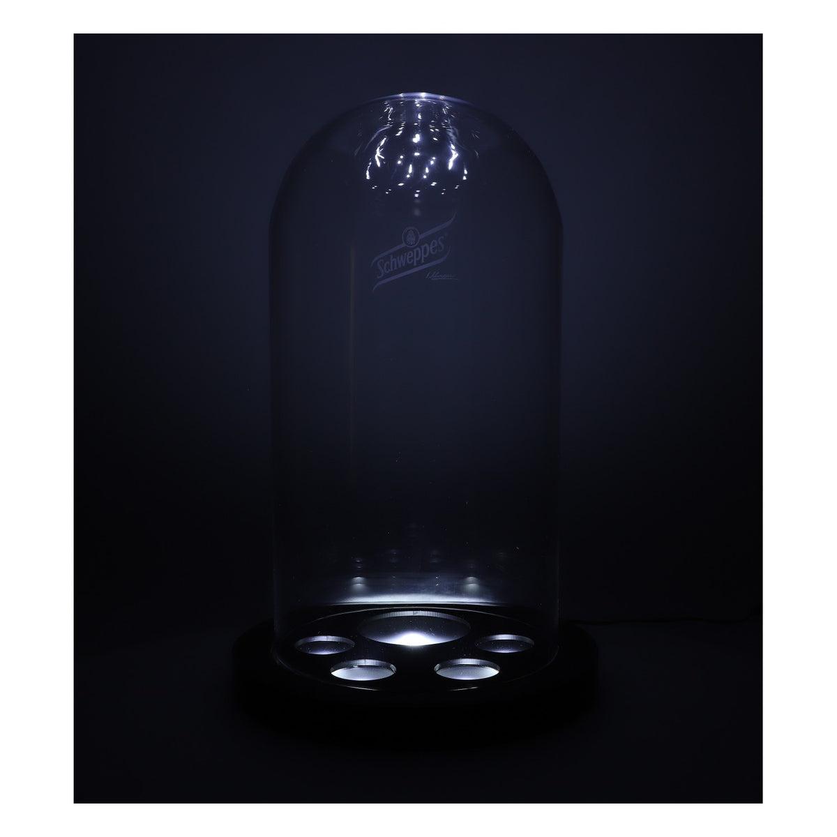 Schweppes LED Glorifier Campana di vetro con illuminazione pubblicitaria, alimentatore incluso – Vista 7
