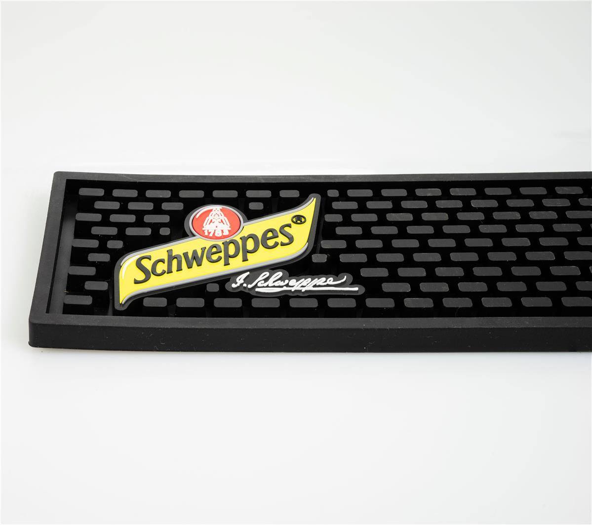 Schweppes Mixer Tappetino da bar Tappetino sgocciolatoio Accessori da bar nero – Vista 3