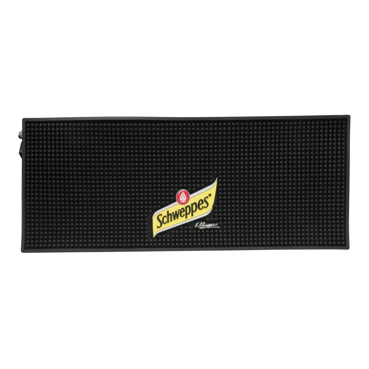 Schweppes Softdrink Tappetino da bar Tappetino sgocciolatoio Accessori da bar XL nero 60x25