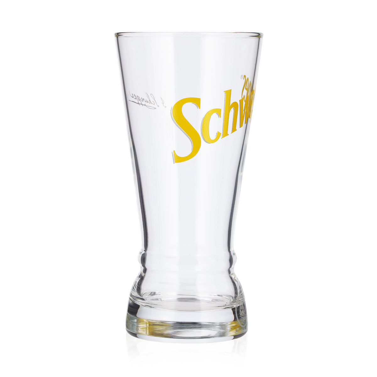 Bicchiere per bibite Schweppes da 0,3 l con il vecchio logo giallo – Vista 2