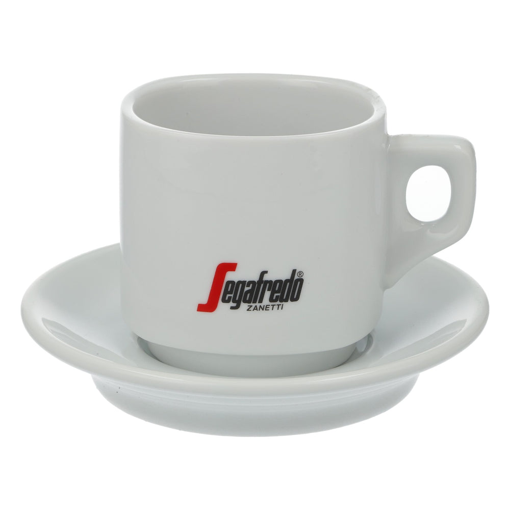 Segafredo Caffè Bicchiere 0,24 l Tazza con piattino Porcellana bianca