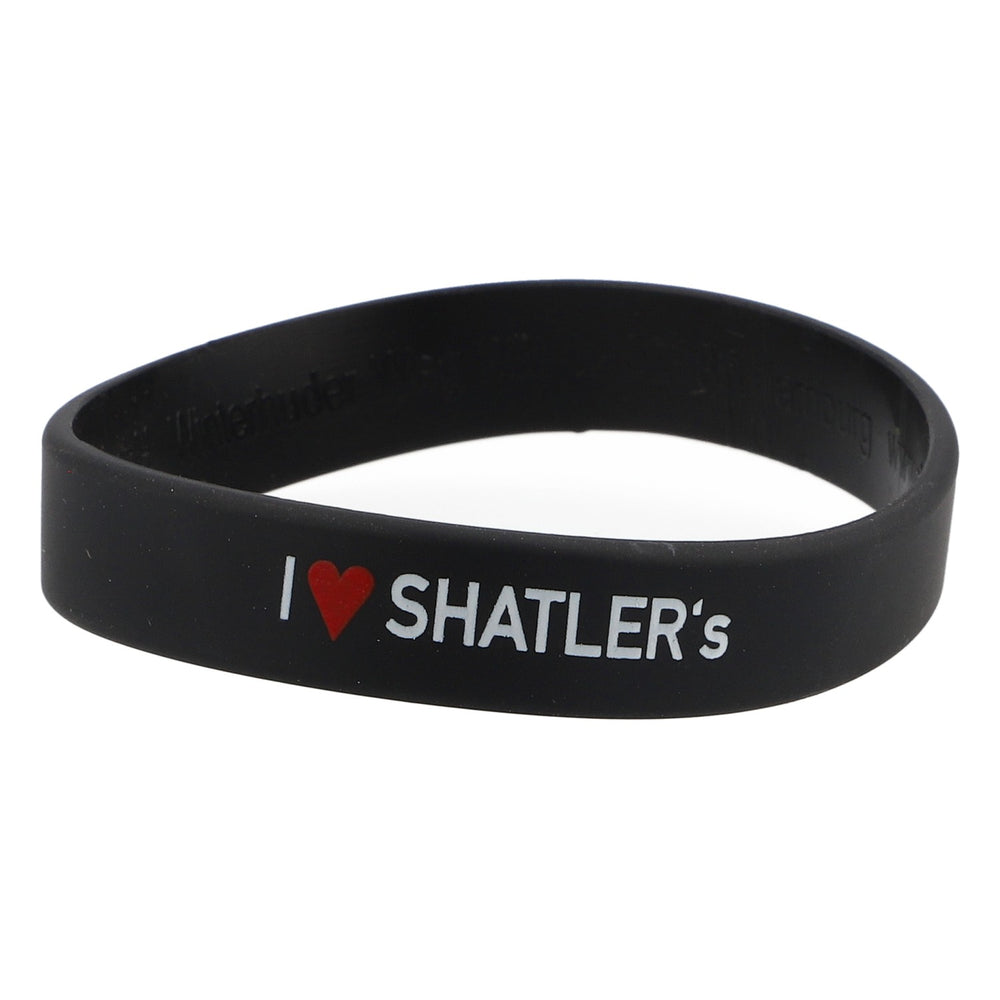 Braccialetto Shalter Braccialetto dell'amicizia in gomma nero "I <3 Shalter´s"