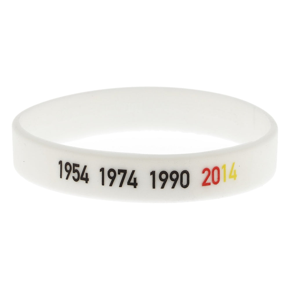 Bracciale Shatler Bracciale dell'amicizia Gomma Bianca "1954 1974 1990 2014"