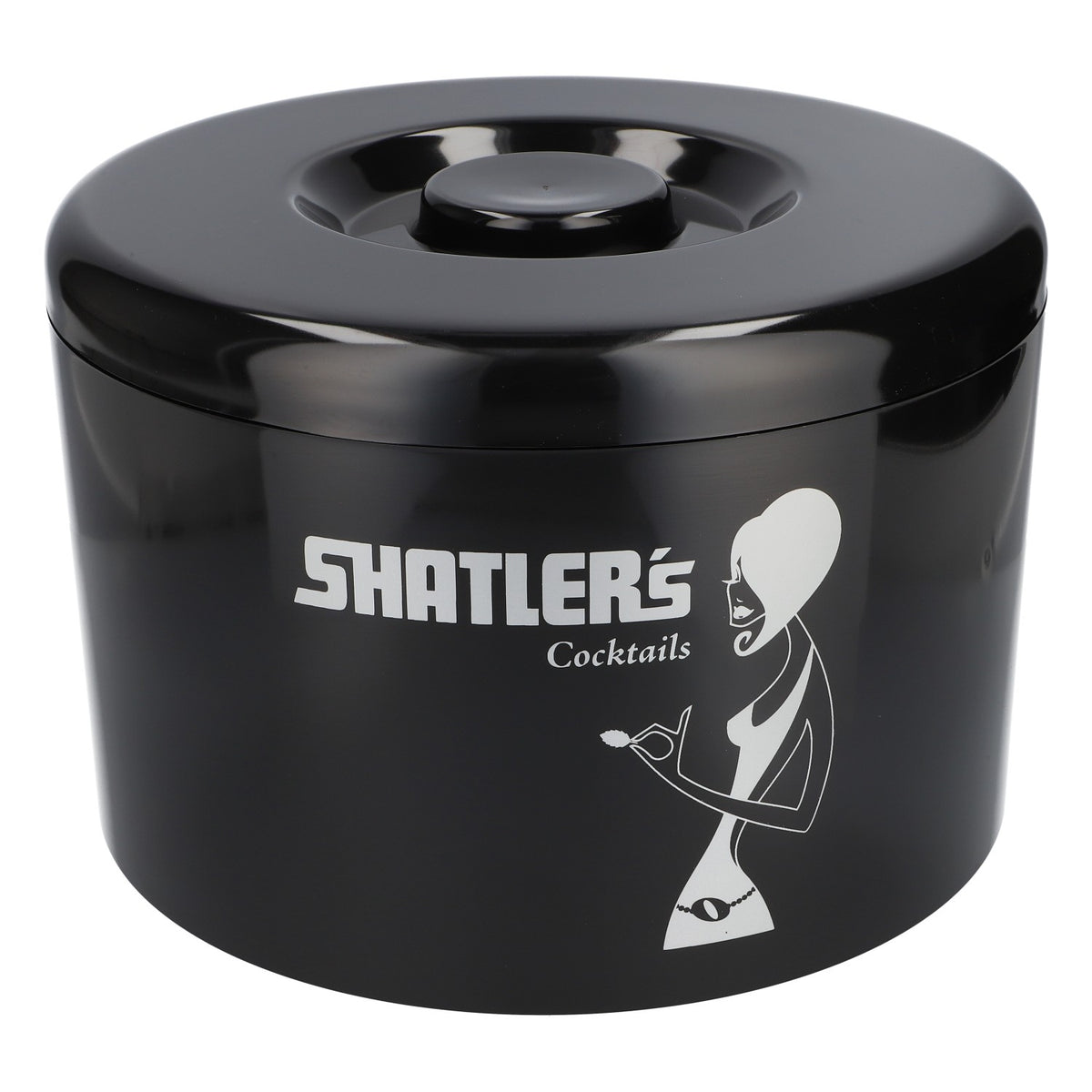 Shatlers Contenitore per cubetti di ghiaccio Icecube Nero Contenitore termico rotondo 10 l