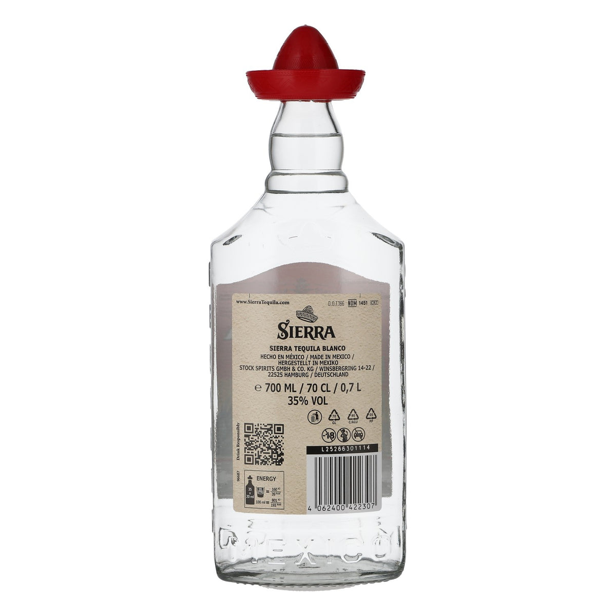 Bottiglia di tequila Sierra 0,7 l 35% vol. Sierra Blanco – Vista 3