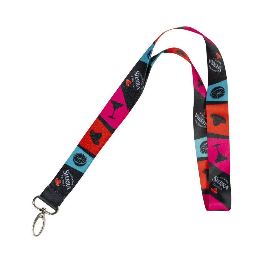 Sierra Tequila Lanyard colorato con moschettone, portabadge e catena