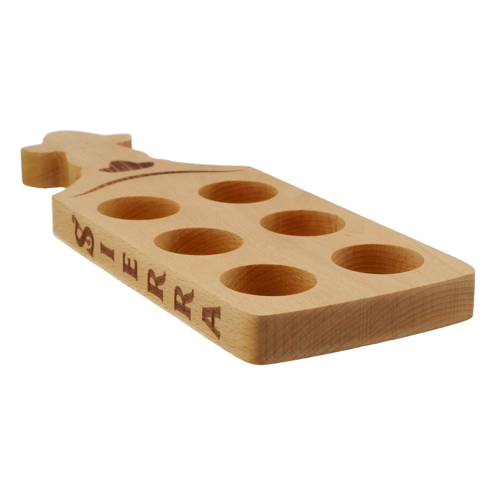 Sierra Tequila Shot-Vassoio Meterboard Vassoio da portata in vero legno per 6 bicchierini