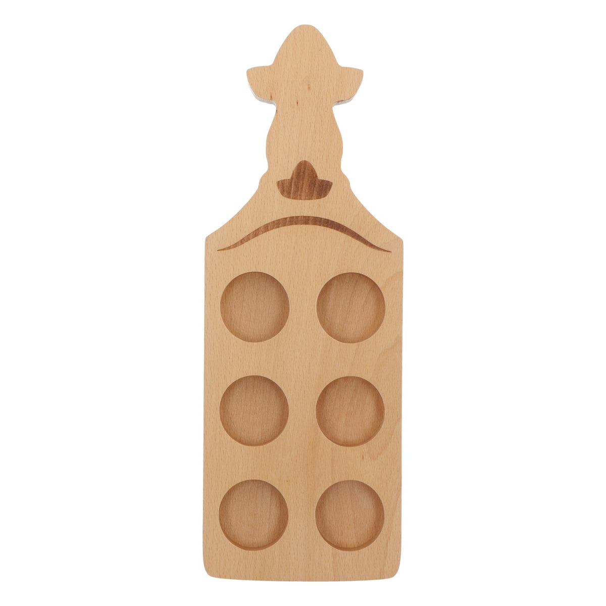 Sierra Tequila Shot-Vassoio Meterboard Vassoio da portata in vero legno per 6 bicchierini – Vista 3