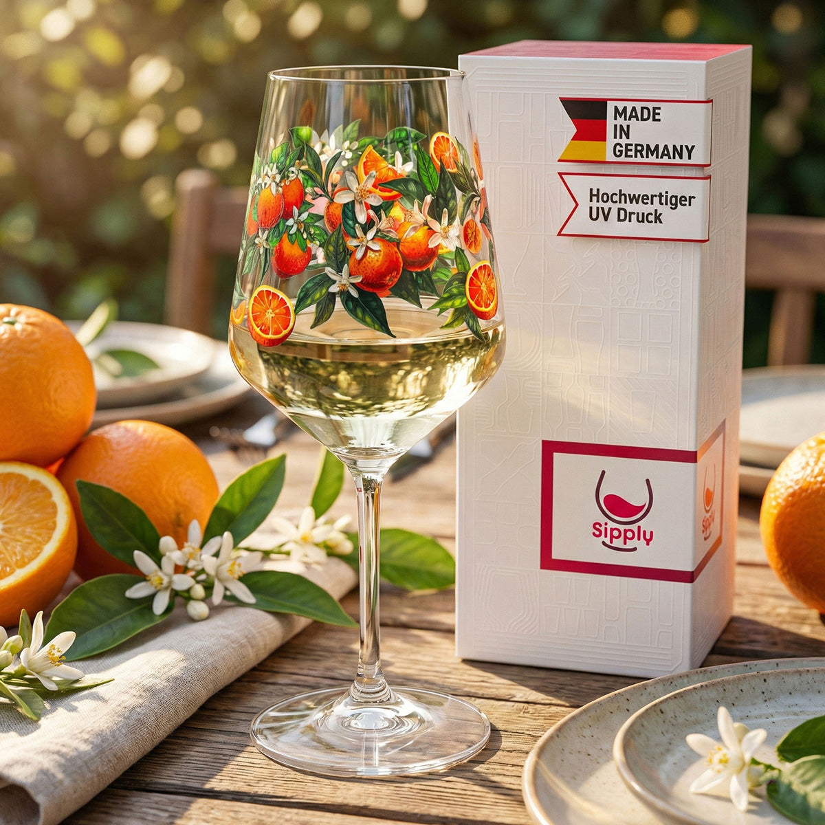 Bicchiere da aperitivo Sipply Summer Vibes con motivo arancione per spritz, cocktail e bevande, 0,5 l, con effetto trasparente – Vista 3