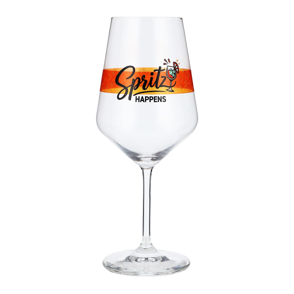 Bicchiere da aperitivo Sipply Summer Vibes con scritta Spritz Happens 0,5 l con effetto trasparenza – Vista 5
