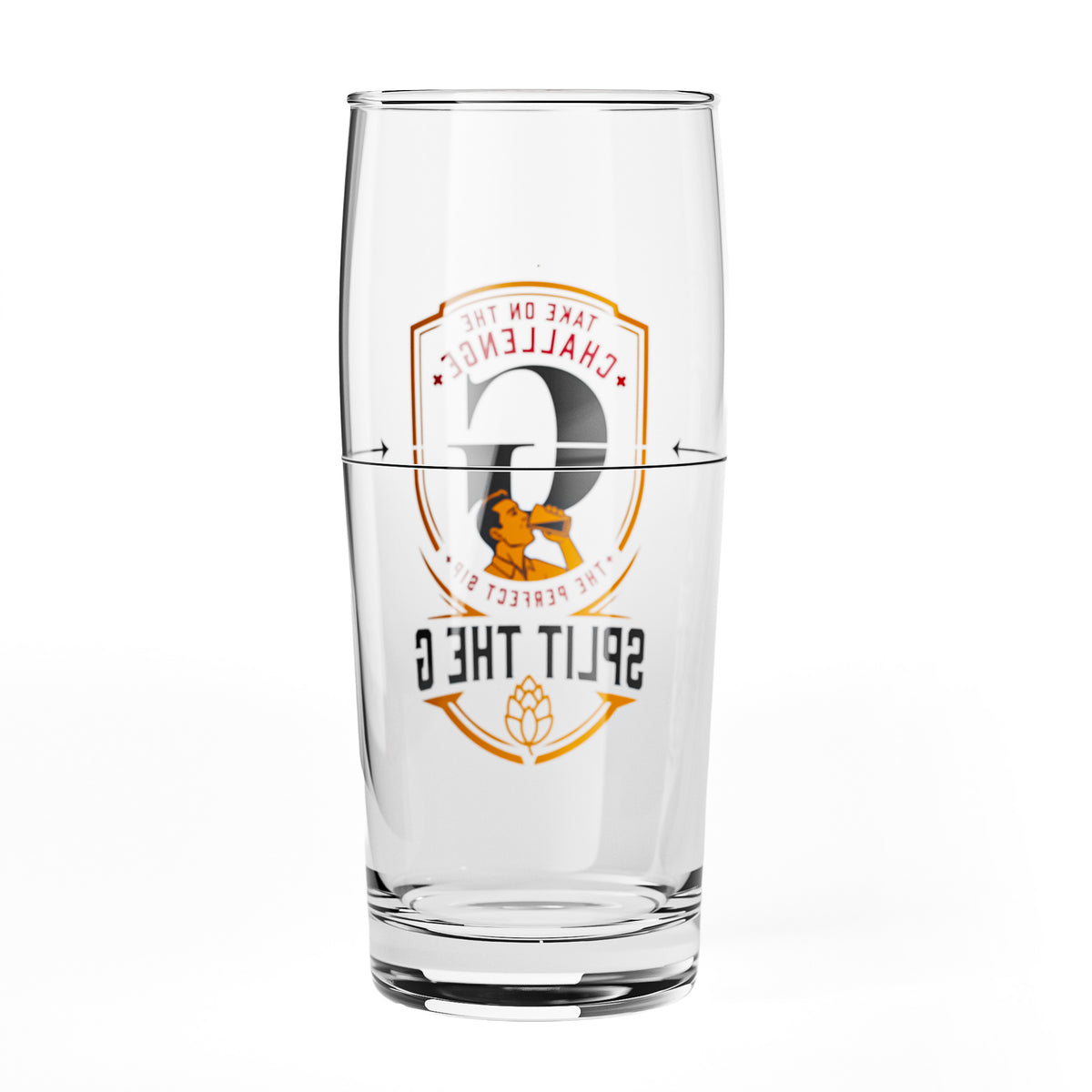 Bicchiere da birra Sipply SPLIT THE G Take on the Challenge Willibecher 0,5 l - La divertente tendenza sui social media – Vista 5